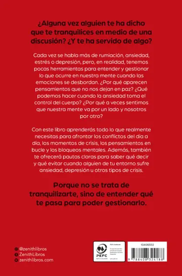 Contraportada ¡No me digas que me tranquilice!