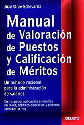 Portada Manual de valoración de puestos y calificación de