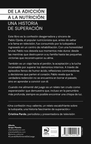 Contraportada Cuando me alimenté del juego