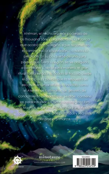 Contraportada Ahriman nº 02 Hechicero