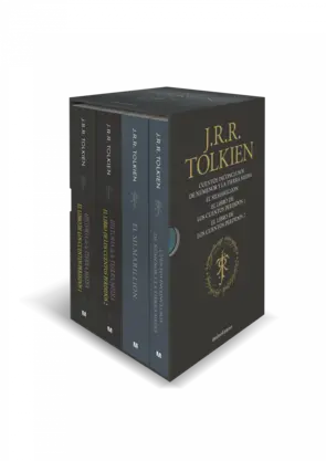Portada Estuche Tolkien 2 (Silmarillion, Cuentos Inconclusos, Hª Tierra Media 1 y 2)