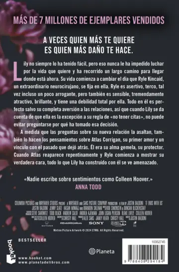 Contraportada Romper el círculo (It Ends with Us) Ed. Película