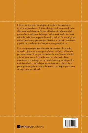 Contraportada Diccionario de Nueva York