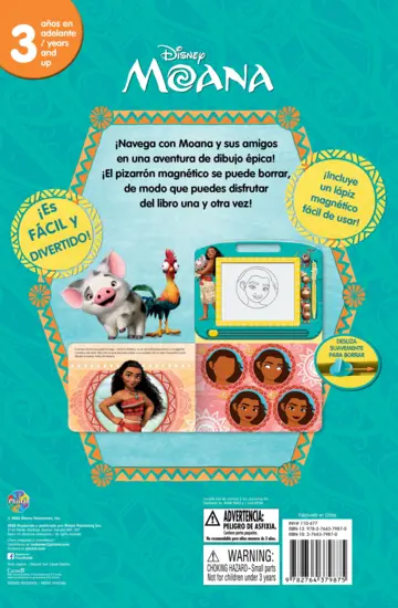 Contraportada Disney Moana. Series de aprendizaje