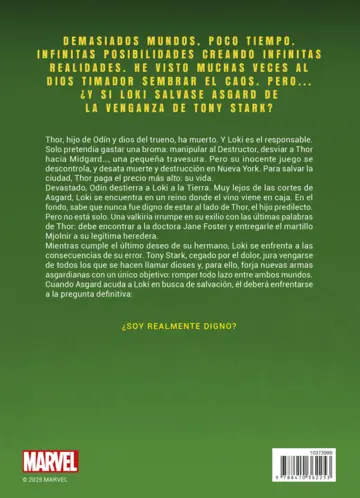 Contraportada What if. ¿Qué pasaría si Loki fuera digno de Asgard?