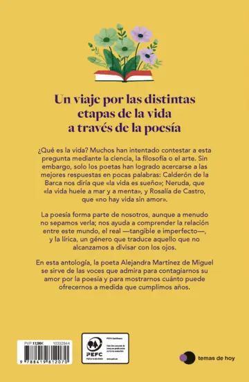 Contraportada Una poesía para cada año de tu vida