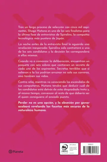 Contraportada Los seis finalistas