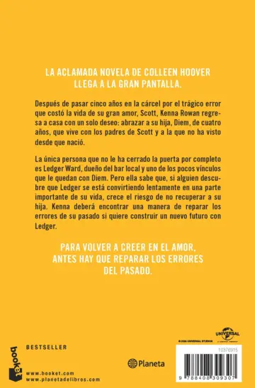 Contraportada No te olvidaré (Ed. Película)