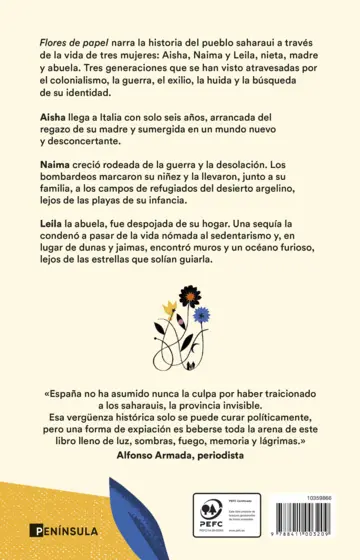 Contraportada Flores de papel