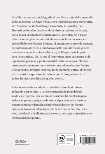 Contraportada La forja de un historiador