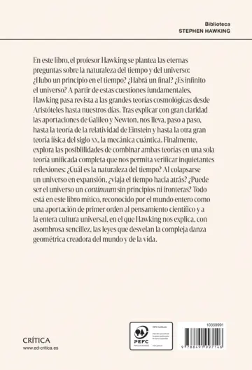 Contraportada Historia del tiempo