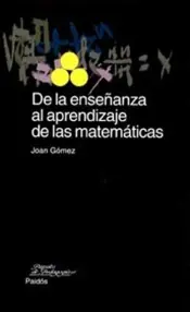 Portada De la enseñanza al aprendizaje de las matemáticas