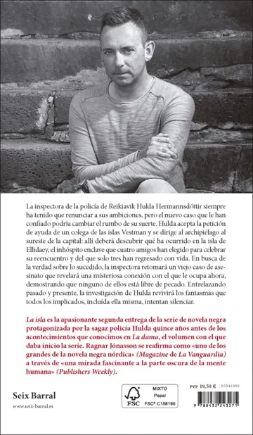 Contraportada La isla (Serie Inspectora Hulda 2)