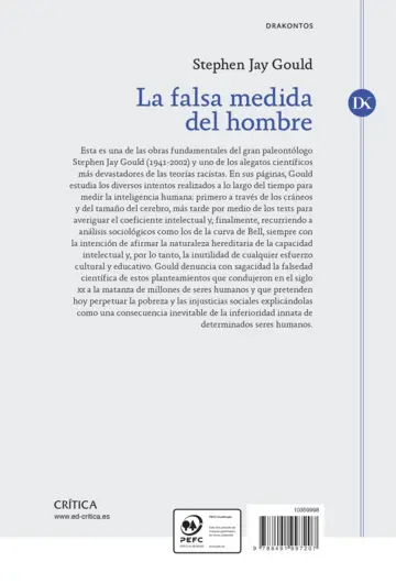 Contraportada La falsa medida del hombre