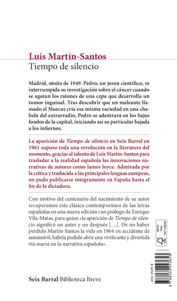 Contraportada Tiempo de silencio
