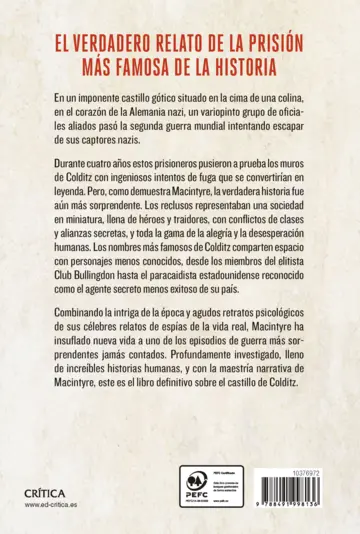 Contraportada Los prisioneros de Colditz