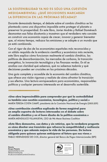 Contraportada La economía del cambio climático