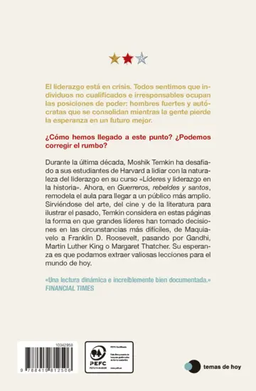 Contraportada Guerreros, rebeldes y santos