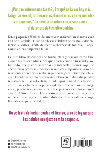 Contraportada Cuida tus mitocondrias y vive más años