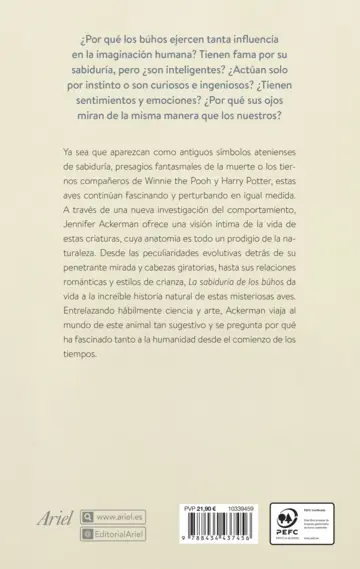 Contraportada La sabiduría de los búhos