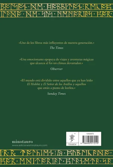 Contraportada El hobbit. Edición ilustrada por el autor