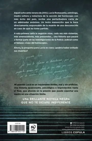 Contraportada Mi querida Lucía