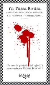 Portada Yo, Pierre Rivière