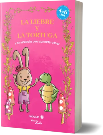 Portada Fábulas 2. La liebre y la tortuga y otras fábulas para aprender a leer