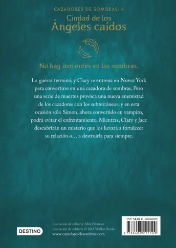 Contraportada Ciudad de los Ángeles caídos  (nueva presentación)