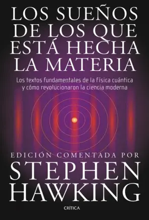 Portada Los sueños de lo que esta hecha la materia