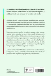 Miniatura contraportada Contingencia, ironía y solidaridad