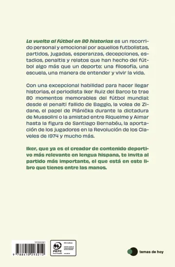 Contraportada La vuelta al fútbol en 80 historias