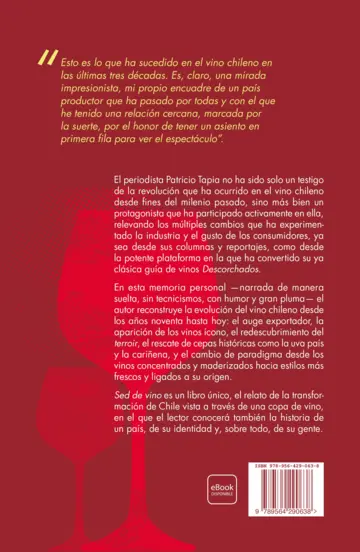 Contraportada Sed de vino