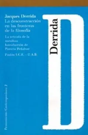 Portada La desconstrución en las fronteras de la filosofía
