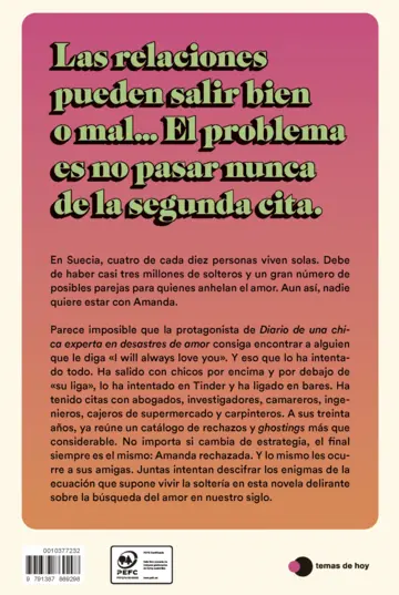 Contraportada Diario de una chica experta en desastres de amor