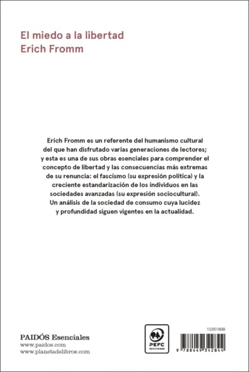 Contraportada El miedo a la libertad