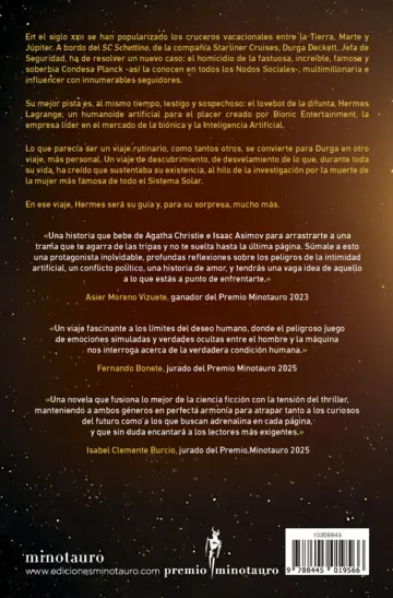 Contraportada Expediente Hermes - Premio Minotauro 2025