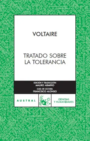 Portada Tratado sobre la tolerancia